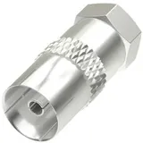 Hama SAT-Adapter F-Stecker - Koax-Kupplung 0,0 m Schwarz/Silber
