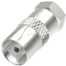 Hama SAT-Adapter F-Stecker - Koax-Kupplung 0,0 m Schwarz/Silber