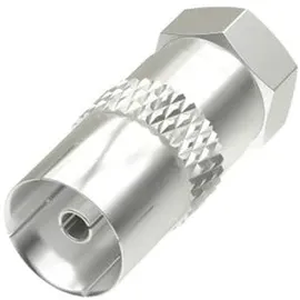 Hama SAT-Adapter F-Stecker - Koax-Kupplung 0,0 m Schwarz/Silber