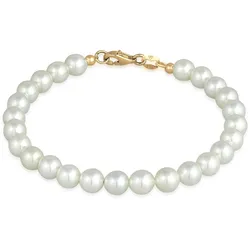 Elli Armkette »Armband Zeitlos aus Muschelkernperlen 925 Silber« Elli Gold 210