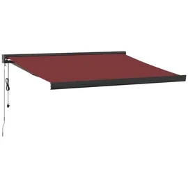 vidaXL Markise Automatisch 300 x 250 cm burgunderrot