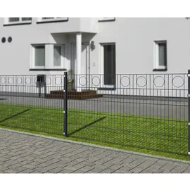 Floraworld Doppelstab-Mattenzaun Comfort 100 x 200 cm anthrazit Kreis
