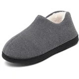 Mishansha Herren Hausschuhe Plüsch Winter Warm Mokassin Rutschfeste Gefüttert Pantoffeln Memory Foam Winterschuh Bequeme, Grün 48 - 48 EU