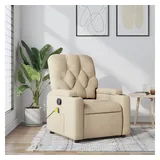 vidaXL Massagesessel Creme Stoff