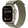 Apple Watch Ultra 2 GPS + Cellular 49 mm Titangehäuse natur, Alpine Loop olive M