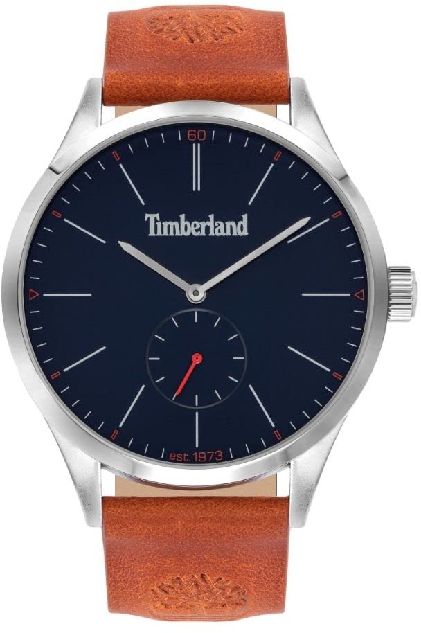 Timberland Herren Analog Quarz Uhr mit Leder-Kalbsleder Armband TBL16012JYS.03