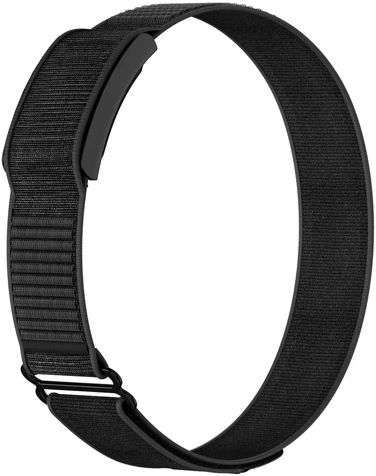 Strap-it Amazfit Helio Strap Armband Nylon für Amazfit Helio Strap - Schwarz - Klettverschluss
