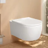 rivea Izumi 2.0 Wand-Tiefspül-WC mit innovativer Spültechnologie HydroSwirl, mit WC-Sitz, BR0046WH,