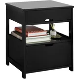 SoBuy Nachtschrank FRG258 45 x 38 x 55 cm Schwarz