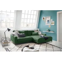 KAWOLA Ecksofa CARA Sofa Cord smaragd