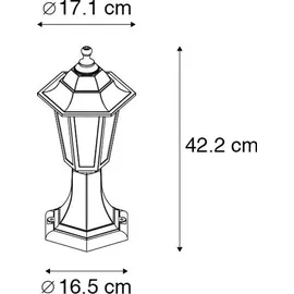 QAZQA Sockelleuchte Kunststoff 42,2 cm 1 Stück Schwarz