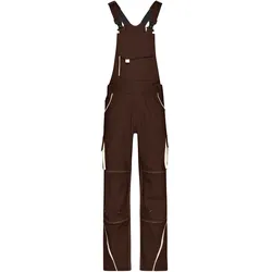 Workwear Latzhose - Farbe grau, braun - Größe 56