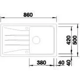 Blanco Sona 5 S felsgrau + Handbetätigung