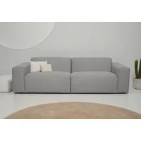 3-Sitzer INOSIGN "Koa, 228 cm, Modulsofa in Webstoff, Cord", grau (cloud grau), B:228cm H:88cm T:98cm, 100% Polyester, Sofas, Designsofa in Cord, weicher Lounge-Sitzkomfort