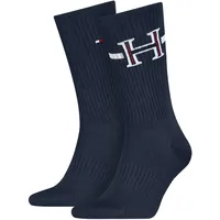 Socken TOMMY HILFIGER, Herren, Gr. 43-46, navy, Obermaterial: 79% Baumwolle, 19% Polyamid, 2% sonstige Fasern, Socken Socken