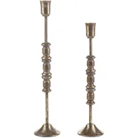 Beliani Kerzenständer-Set SALAMINA Metall Gold