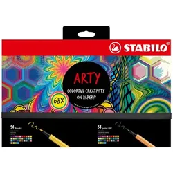 Fineliner Stabilo Point 88 und Stift 68 arty creative – Box A, 68 Stück