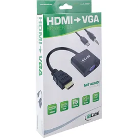 InLine HDMI zu VGA Konverter Kabel 0,10 m Schwarz