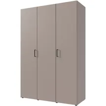 WIMEX Kleiderschrank WIMEX "Mugano,in 3 Breiten, 2 Tiefen, viele Farben, Made in Germany", schwarz (saharagrau, griffe schwarz), Schränke, Saharagrau, B/H/T: 120cm x 185cm x 54cm, Ohne Spiegel, Premium, Holzwerkstoff, Kleiderschrank, mit kurzen Griffen aus