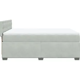 vidaXL Boxspringbett 140 x 200 cm Hellgrau