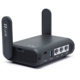 GL.iNet AXT1800 (Slate AX) Klein Gigabit WLAN WiFi 6 Router für Zuhause & Reisen, Geschwindigkeit bis zu 1.800 Mbit/s, Dualband 6, 3 Gigabit LAN Ports, VPN / WPA3 / IPV6, MU-MIMO, OFDMA