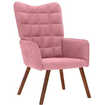 vidaXL Relaxsessel Rosa Samt 80 x 100 x 90 cm Rosa