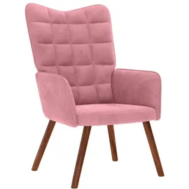vidaXL Relaxsessel Rosa Samt 80 x 100 x 90 cm Rosa