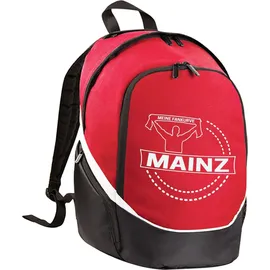 multifanshop Rucksack - Mainz - Meine Fankurve rot/schwarz, Größe one size