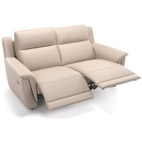 Sofanella 2-Sitzer Leder Malito, Relaxsofa, Designsofa, Designer Couch, Italienisches Sofa, 2er Sofa beige