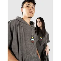 Rip Curl Logo Hooded Towel Poncho grey
