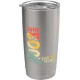 2003 Limited Edition Juni 2003 Retro 2003 Vintage Jahr 2003 Doppelwandiger Edelstahl-Thermobecher