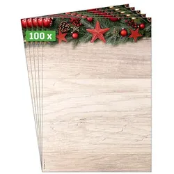 SIGEL Weihnachtsbriefpapier Chalet Style Motiv DIN A4 90 g/qm 100 Blatt