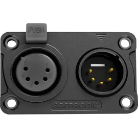 Seetronic XLR 5P In/Output Combination Chassis IP65 – Goldkontakte