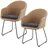 Juskys Cody Gartenstuhl 59 x 57 x 82 cm 2 St. natur