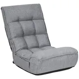 COSTWAY Relaxsessel, verstellbare Rückenlehne&Kopfstütze,klappbar,140kg grau