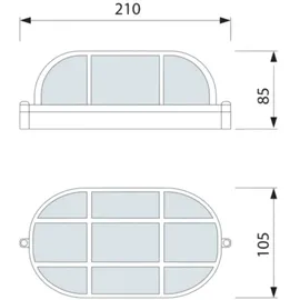 ADAKAT Aluminium Kellerleuchte E27 IP54 1er Set weiß
