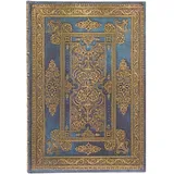 Paperblanks Blue Luxe (Luxe Design) Midi Unlined Hardback Journal (Elastic Band Closure): Hardcover mit Elastikbandverschluss