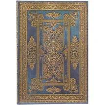 Paperblanks Blue Luxe (Luxe Design) Midi Unlined Hardback Journal (Elastic Band Closure): Hardcover mit Elastikbandverschluss