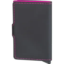 Secrid Miniwallet Matte Black & Fuchsia