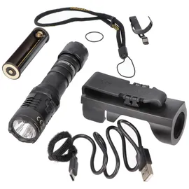 Nitecore P20i UV LED-Taschenlampe, 4x UV-LEDs, für Forensik, Begutachtungen, Dokumentenprüfung, Währungserkennung, 21700 Li-Ion Akku Typ NL2140i 4000mAh