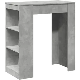 vidaXL Bartisch mit Regal 95 x 47 x 103,5 cm Betongrau