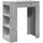 vidaXL Bartisch mit Regal 95 x 47 x 103,5 cm Betongrau