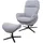 Mendler Relaxsessel HWC-L12 Polyester 72 x 101 x 72 cm Grau mit Hocker