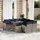 vidaXL Gartensofa-Set 9-tlg. grau Polyrattan