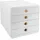 Exacompta Schubladenbox AutentiK 27,8 x 34,7 x 26,7 cm 4-tlg. weiß