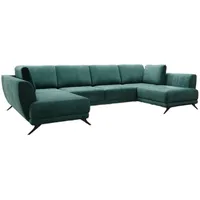 Luxusbetten24 Schlafsofa Designer Sofa Nina, mit Schlaffunktion grün