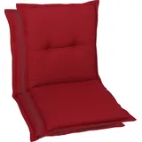 GO-DE rot kirschrot, B:50cm T:100cm, Polyester, Polsterauflagen, für Niederlehner