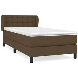 vidaXL Boxspringbett mit Matratze Dunkelbraun 100x200 cm Stoff - Braun