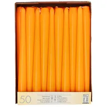 Papstar Leuchterkerzen Ø 2,2 cm 25 cm orange 50 St.