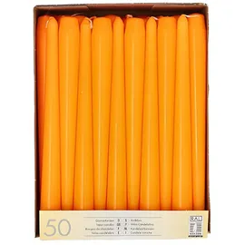 Papstar Leuchterkerzen Ø 2,2 cm 25 cm orange 50 St.